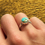 Turquoise Silver Ring Size 5.75