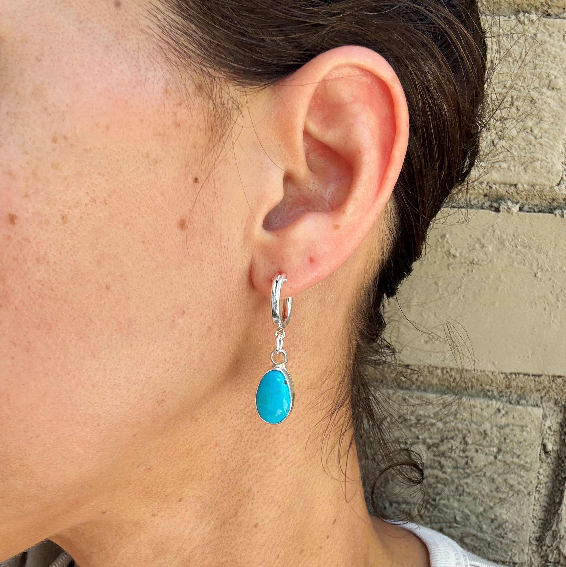 Campitos Turquoise Huggie Hoops