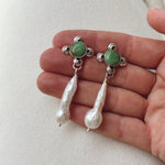 Concho Pearl Drop Earrings