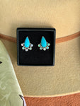 Turquoise and Opal Floret Studs