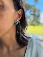 Kingman Turquoise Petal Earrings