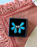 Kingman Turquoise Petal Earrings