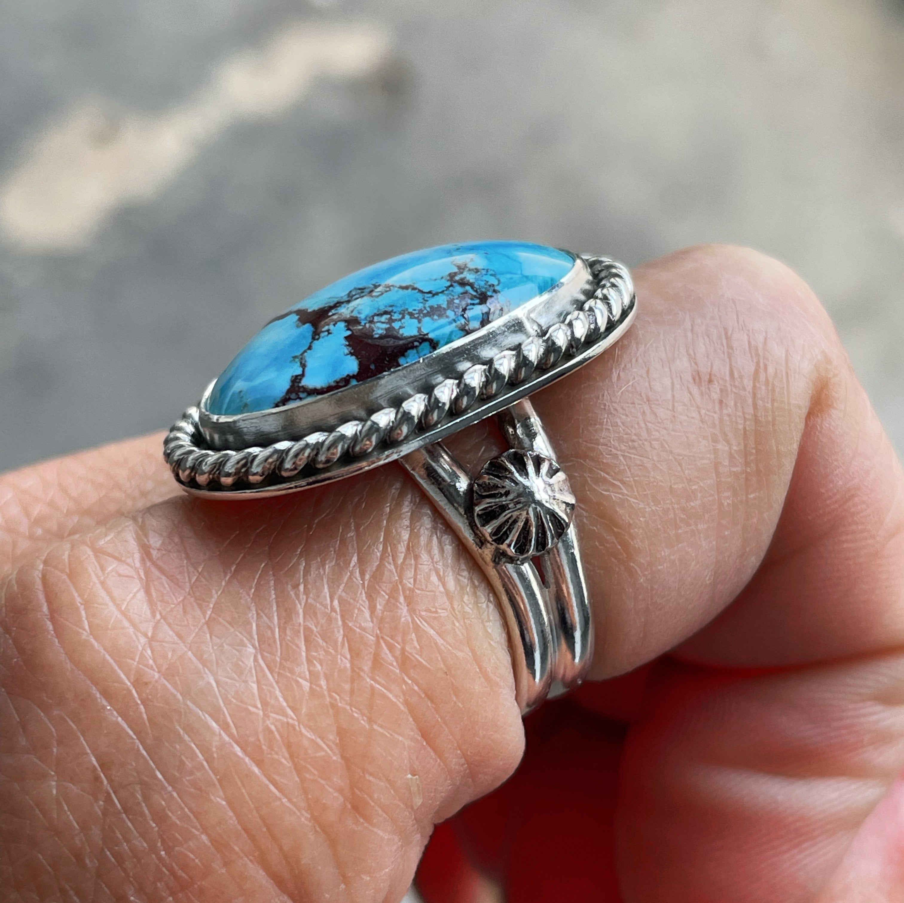 Turquoise Statement Ring - Size 8.5