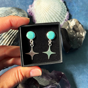 Turquoise ✦ Star Studs #1