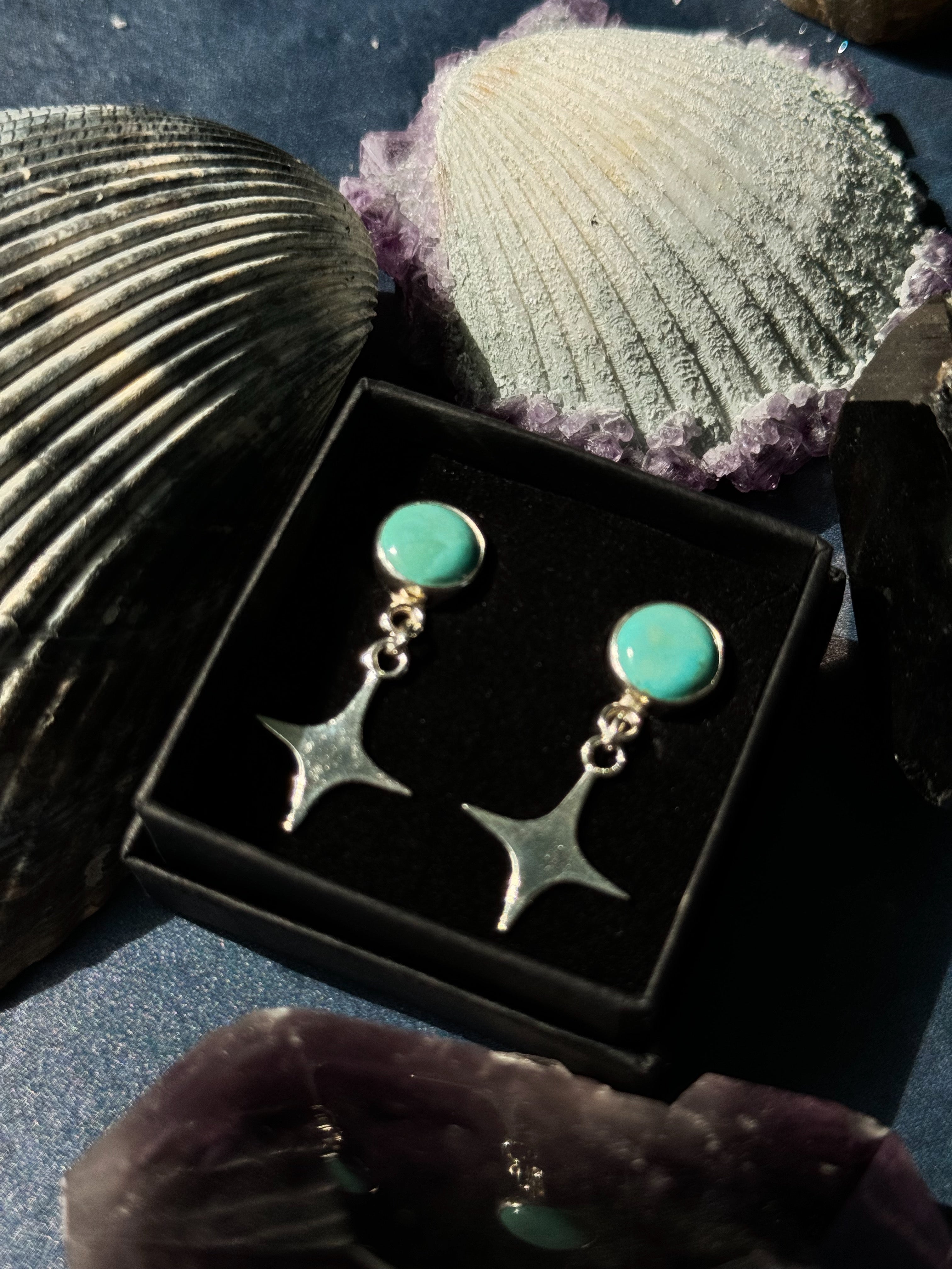 Turquoise ✦ Star Studs #1