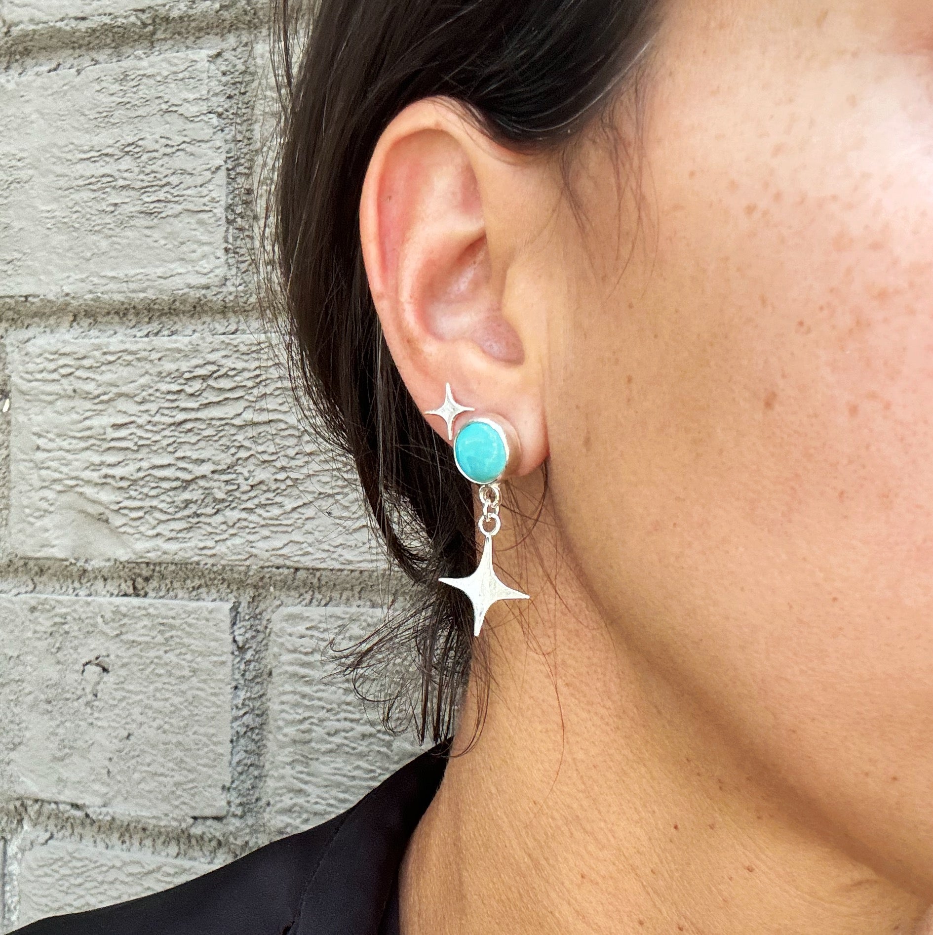 Turquoise ✦ Star Studs #1