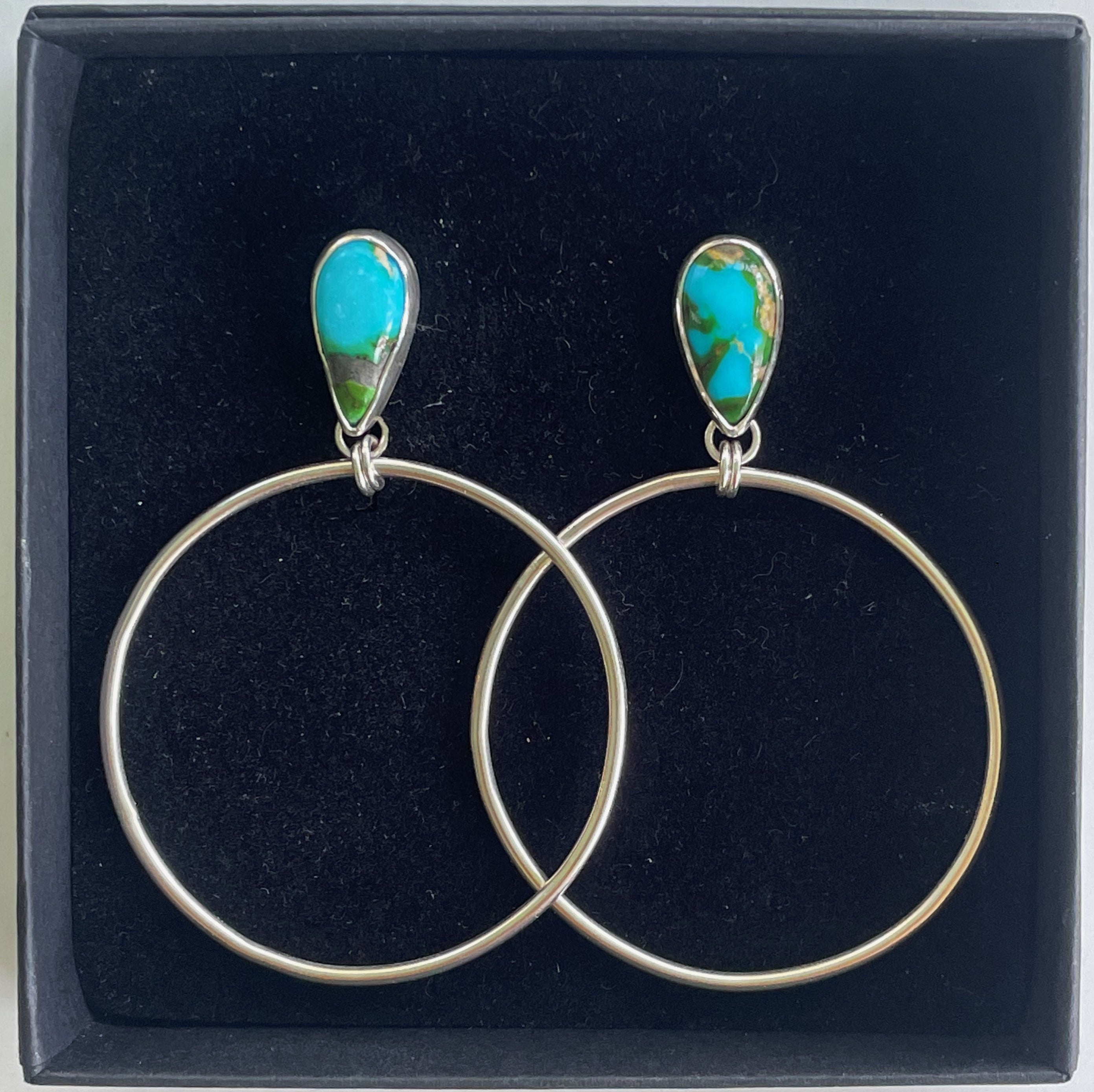 Sonoran Mountain Turquoise Hoop Earrings
