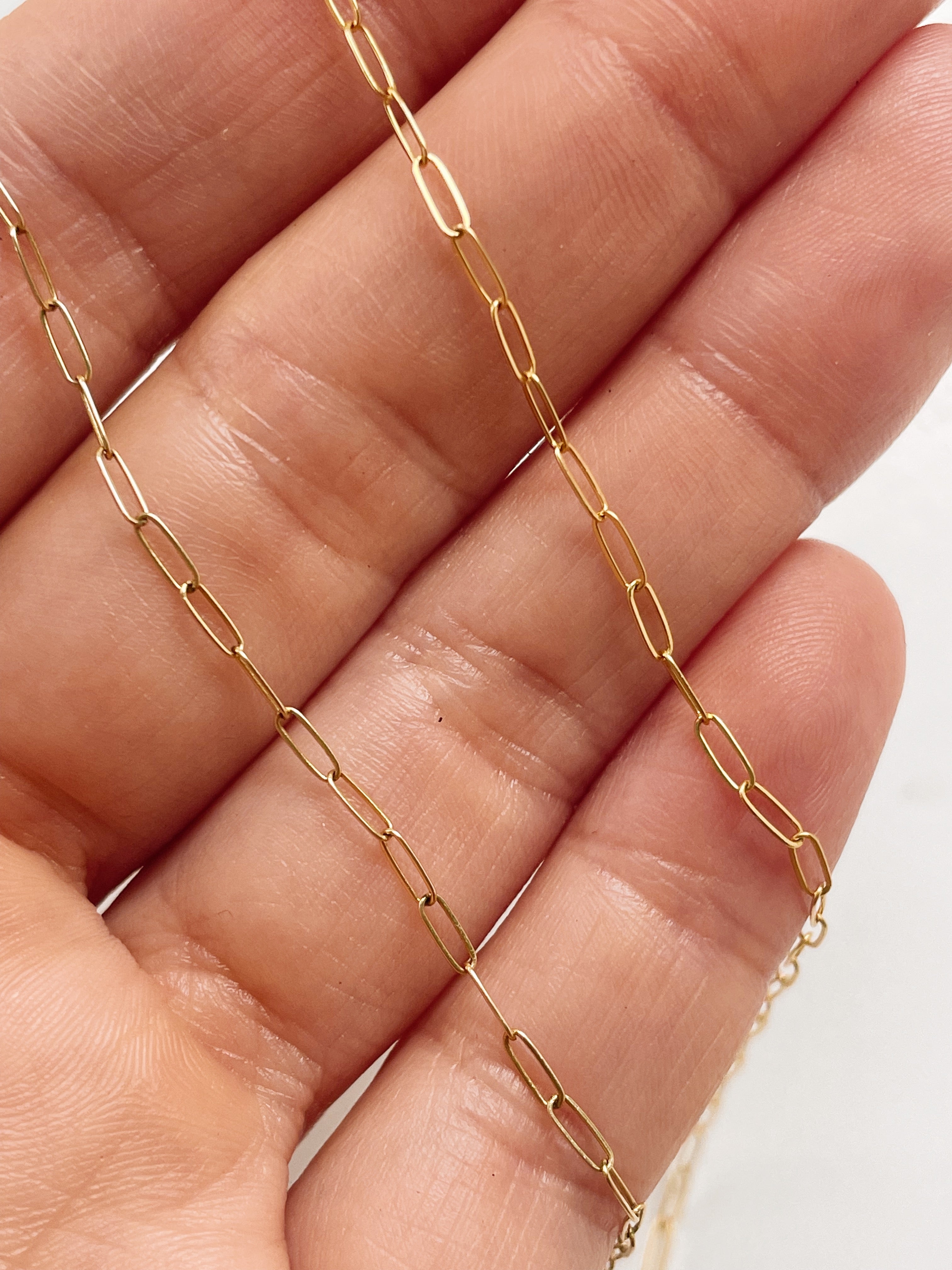 Gold Fill 1.7mm Mini Paperclip Chains